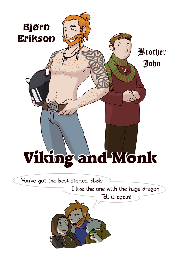 Viking and Monk HumonComics.com